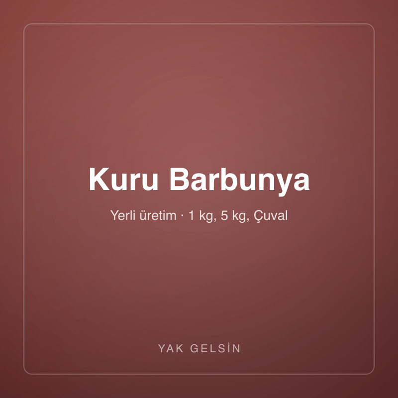 Kuru Barbunya