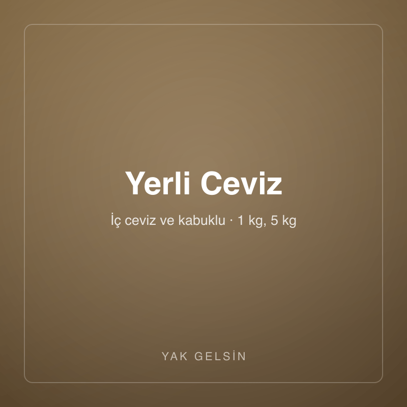 Yerli Ceviz