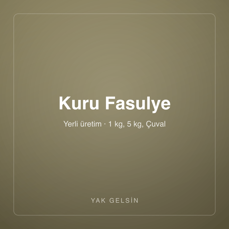 Kuru Fasulye